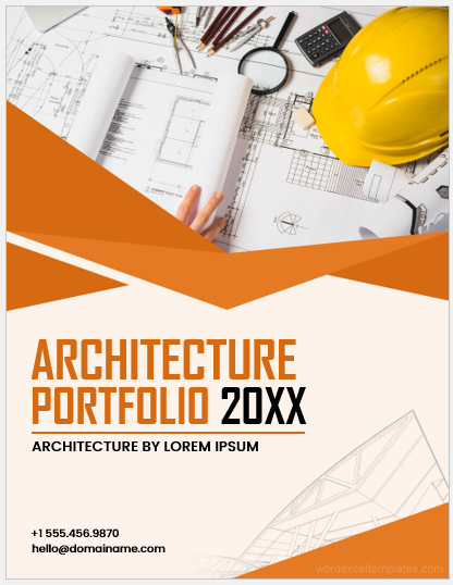 Architecture portfolio cover page