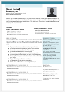 Bookkeeper Clerk Resume