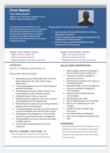 Loan Administrator Resume