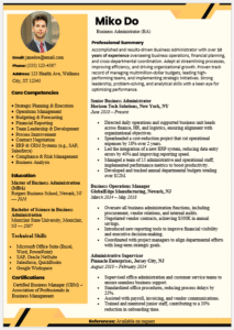Business Administrator Resume