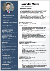 Business Administrator Resume