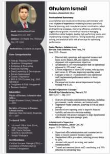 Business Administrator Resume