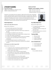 Executive Secretary Resume