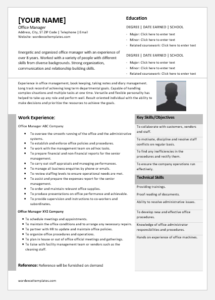 Office Manager Resume