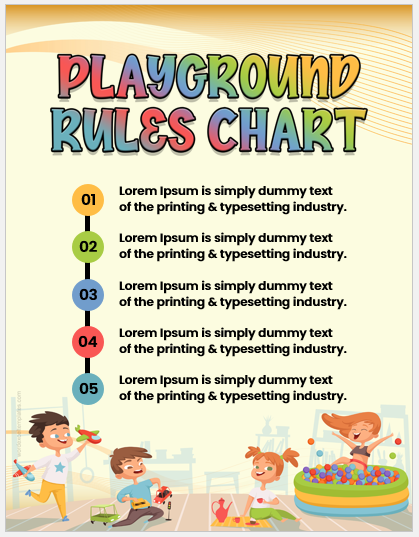 Playground rule chart template