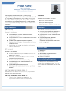 Project Coordinator Resume
