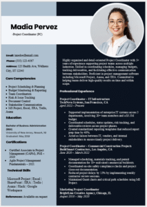 Project Coordinator Resume