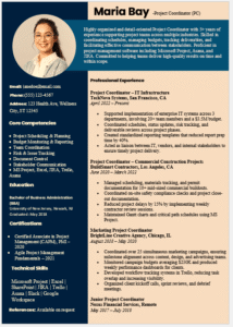 Project Coordinator Resume