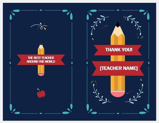 Teacher appreciation card template