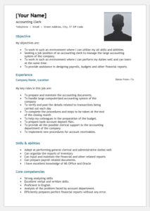 Accounting Clerk Resume