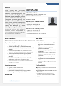 Administrative Director Resume