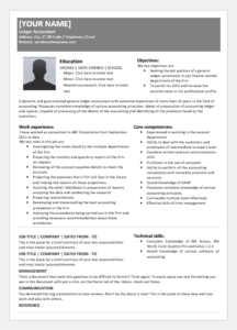 General Ledger Accountant Resume