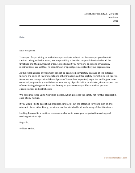 Business Proposal Letter Format from www.wordexceltemplates.com