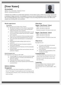 Senior Accountant Resume