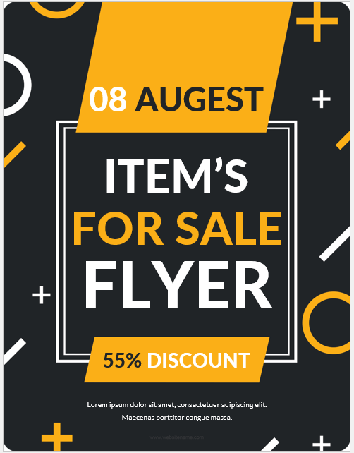 Item for sale flyer template