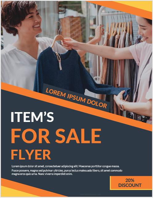 Item for sale flyer template