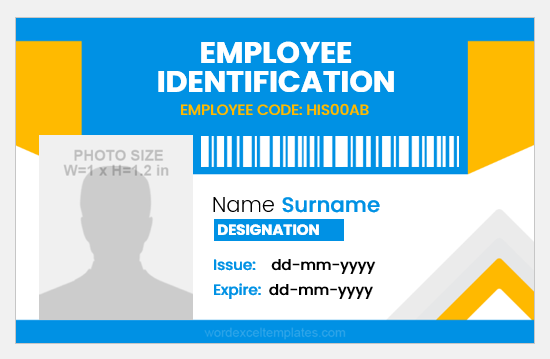 Id Card Size Template from www.wordexceltemplates.com