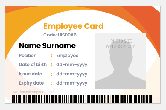 Employee Identification Card Template from www.wordexceltemplates.com