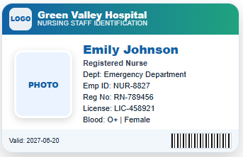 Nursing ID Card Generator