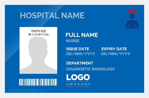 Nursing ID badge Template