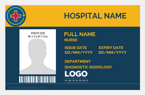 Nursing ID badge Template