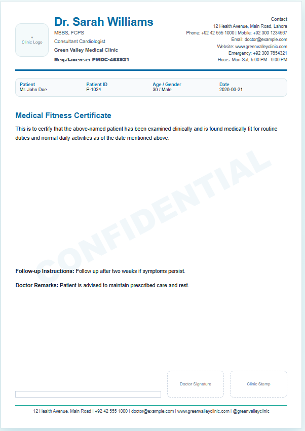 Doctor Letterhead Template
