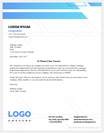 certificate of service template