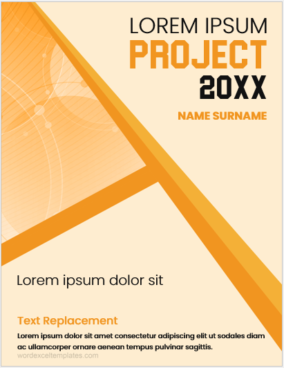 Project cover page template