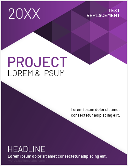 Project cover page template