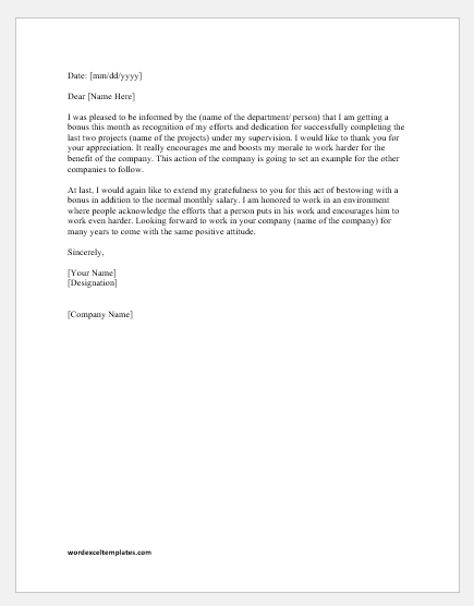 Thank You Letter To Boss For Job Opportunity from www.wordexceltemplates.com