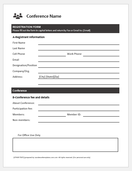 Conference Registration Form