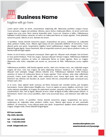 Business letterhead template