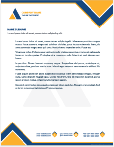 Business letterhead template