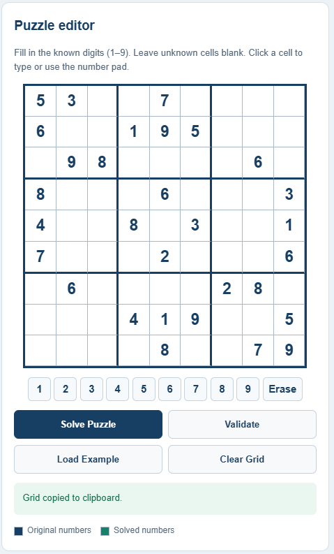 Sudoku Puzzle Solver