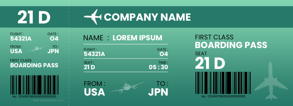 Travel Ticket Template