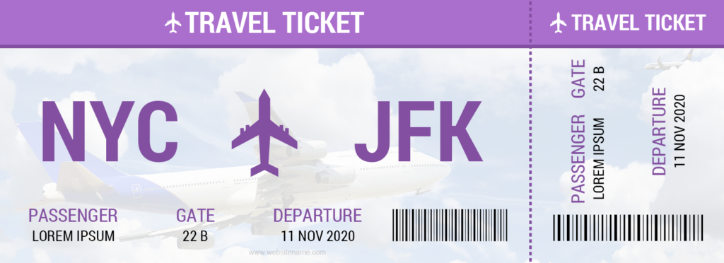 Travel Ticket Template