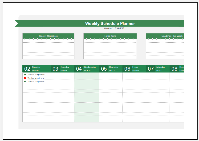 Week Calendar Excel Template from www.wordexceltemplates.com