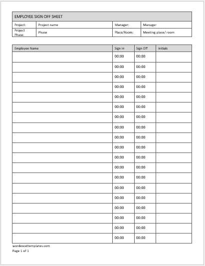 Signing Sheet Template from www.wordexceltemplates.com