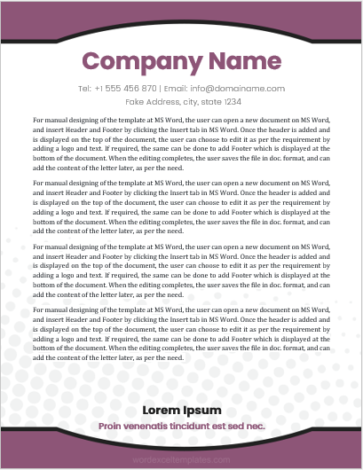 Business Letterhead Template and Format