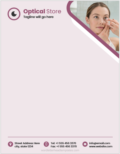 Optical store letterhead