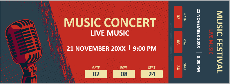 Concert Ticket Template