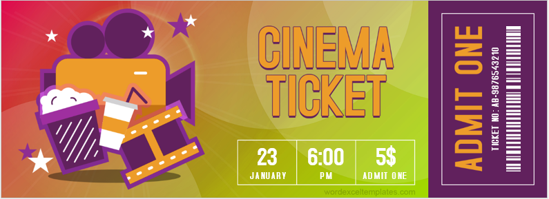 Cinema Ticket Template