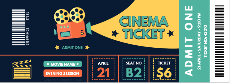 Cinema Ticket Template