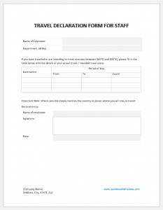 ahi corporate travel declaration