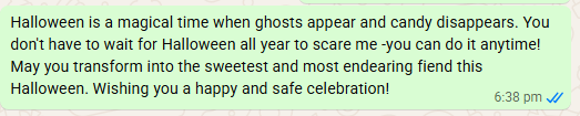 Halloween Message for Boyfriend