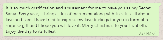 Secret Santa messages for crush