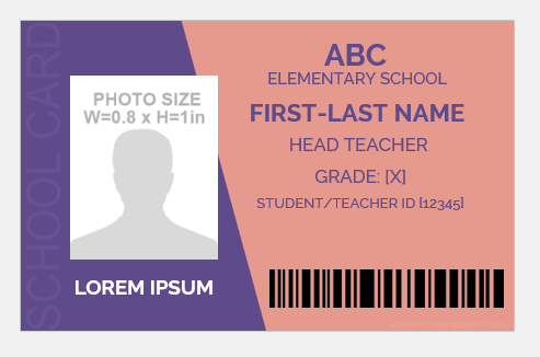 Modèle de badge d'identification scolaire