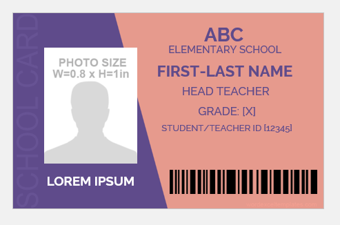 School ID badge template