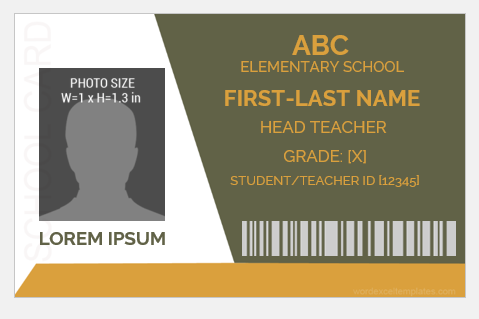 School ID badge template