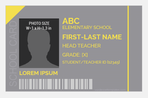 School ID badge template